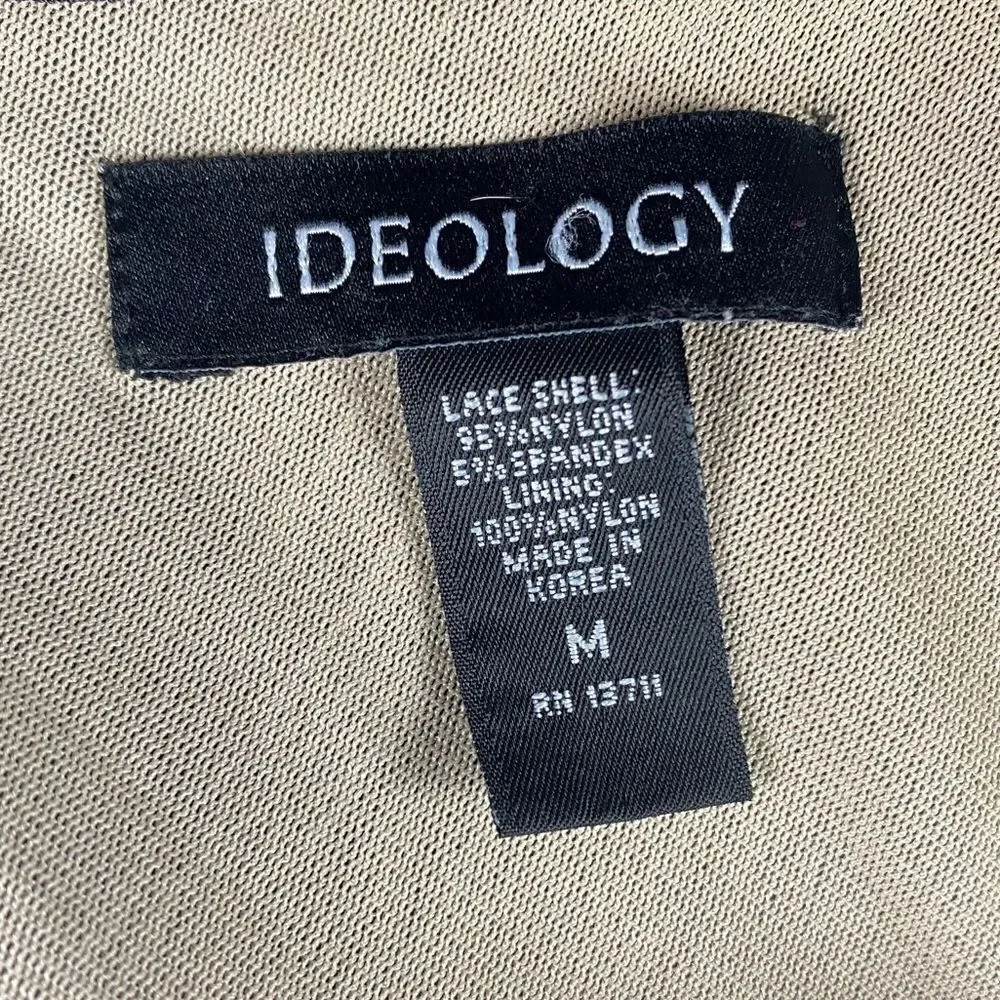 Ideology Black And Cream Mesh Net Dress Size M - Picture 5 of 7